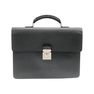 Louis Vuitton Pre-owned Handbags, male, Gray, Size: ONE SIZE Pre-owned Taiga Laguito Leather Briefcase