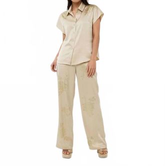 Esqualo Sherica Sequin Trousers In Champagne
