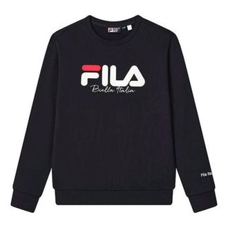 Fila Classic Logo Crew Sweater Black White F11U249201F-NV