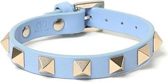 Valentino Garavani Accessoires, Dames, Blauw, ONE Size, Stijlvolle Leren Armband Sieraden