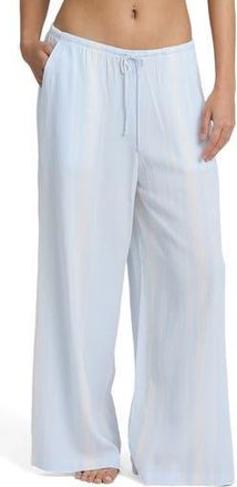 Billabong Beach Bound Crinkle Wide Leg Pants in Blue Mist at Nordstrom Rack, Size Medium