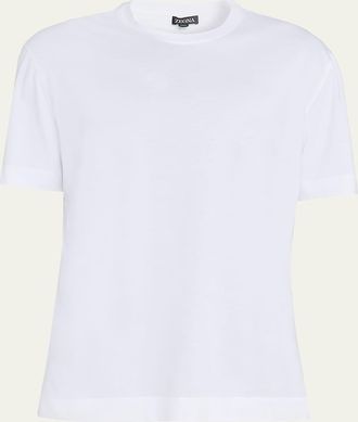 Ermenegildo Zegna Mens Cotton Jersey Crewneck T-Shirt