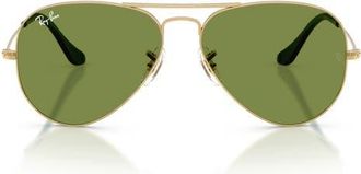 Ray-Ban 58mm Aviator Sunglasses in Arista /Green at Nordstrom