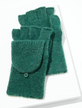 Talbots Flip Top Ribbed Gloves - Highland Green - 001 Talbots