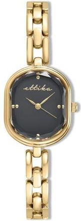Ettika Elegant Link Bracelet Watch in Black And Gold at Nordstrom Rack