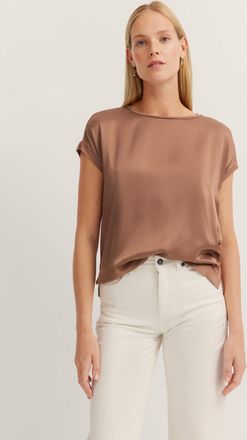 Bugatti Damen T-shirt in zachte materiaalmix