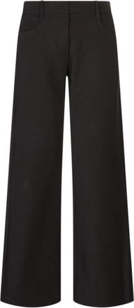 Max Mara Wide Broeken - Dames - Wijde Broeken - Zwart - S - Broeken
