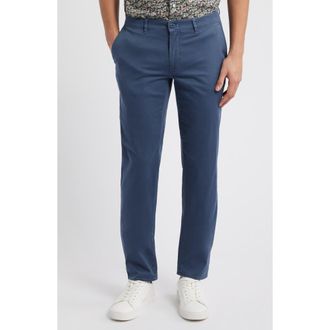 Brax Fabio Micropattern Flat Front Cotton Blend Pants in Navy at Nordstrom Rack, Size 40 X 32