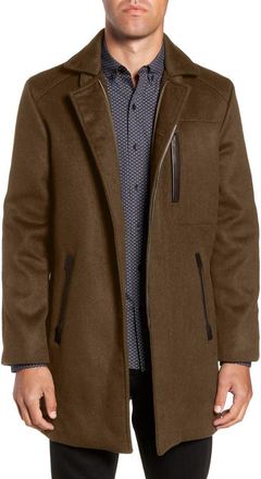 W.R.K Kilo Slim Fit Wool Blend Coat in Olive at Nordstrom, Size X-Large