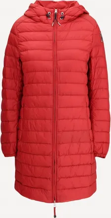 Parajumpers Womens Meredith Hooded Down Jacket In Rio Red