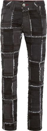 Philipp Plein Denim Broek Super Straight Fit - Heren - Regular Fit Jeans - Grijs - W31 - Denim - Jeans