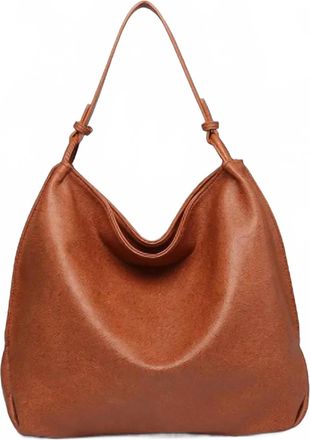 Jen & Co. Womens Vegan Leather Rustic Handbag In Brown