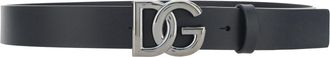 Dolce & Gabbana Mens Tosca Belt Nero-Rut.ultr.black Calf Leather Bos Taurus E Braces Nero/rut.ultr.black