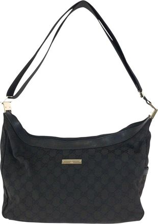 Gucci Black Coated/Waterproof Canvas Shoulder Bag (Authentic Pre-Loved)