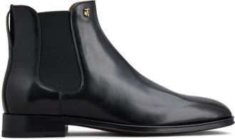 Tod's logo-plaque leather ankle boots - men - Calf Leather/Calf Leather/Calf Leather - 7.5 - Black