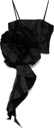 Aje potion spiral top - women - Polyester/Polyester - S - Black