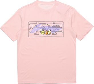 Li-Ning Cartoon Graphic Loose Fit T-shirt Pink AHSR340-14