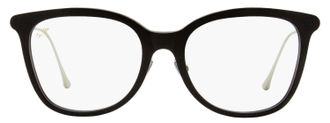 Maui Jim MJO2221 Rounded Square Metal-Trim Acetate Eyeglasses - Black