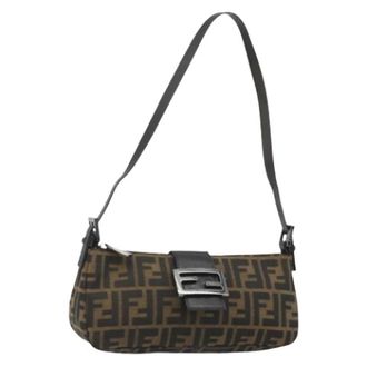 Fendi Pre-owned Zucca Canvas Shoulder Bag - - Pre-owned - Donna - Marrone - ONE SIZE
