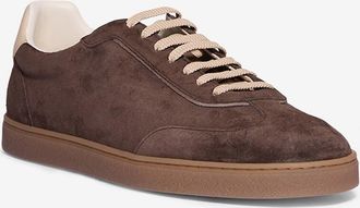 Brunello Cucinelli Niedrige Schnürsneakers aus gewaschenem Wildleder