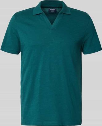 Mc Neal Slim Fit Poloshirt mit V-Ausschnitt in Bottle, Gr&ouml;&szlig;e XXXL