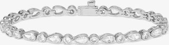 Melinda Maria Womens Isla Tennis Bracelet In Silver