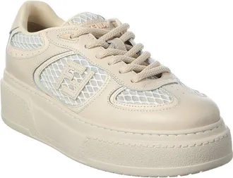 Fendi Fendi Match Leather & Mesh Platform Sneaker