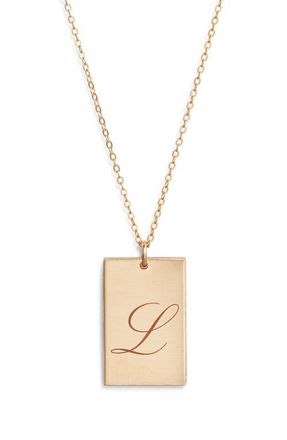 Set & Stones Stella Initial Pendant Necklace in Gold/l at Nordstrom