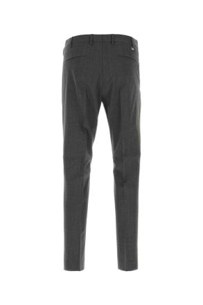 Pantaloni Torino Mens Dark Grey Stretch Wool Pant Grigio Pantaloni Trousers