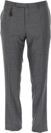 Incotex Neutrals Straight-Leg Wool Tailored Pants