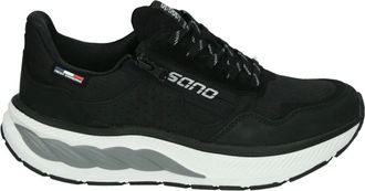 Mephisto Fitness, Heren, Zwart, 43 1/2 EU, Leer, Stride Sneaker