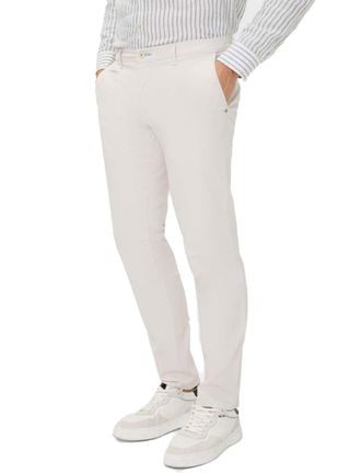 Brax Brax Fabio pantalon chino creme effen wijde fit katoen