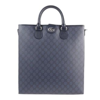 Gucci Pre-owned Vintage Tote Bag - Heren - Vintage Shopper - Blauw - ONE Size - Leer - Vintage