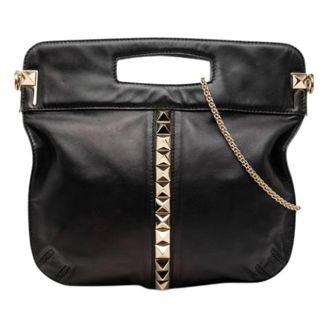 Valentino Pre-owned Rockstud Leather 2way Bag - Dames - Pre-owned - Zwart - Maat: ONE Size Leer