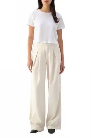 Amo Mary Slouch Trouser Pants In Porcelian