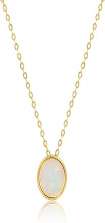 MAX + STONE 14k Yellow or White Gold 7mm Round Pendant Necklace with 18 Inch Cable Chain