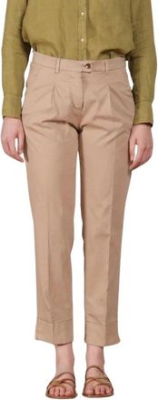 Mason's New York Carrot Sartoriale 1 Pince - Dames - Chinos - Beige - XS - Katoen - Broeken