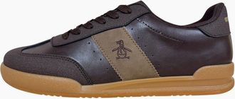 Original Penguin Mens Penguin Giovanni Mens Chocolate Trainers - Brown - Size: 10