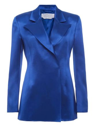 Gabriela Hearst Satijnen blazer - Blauw