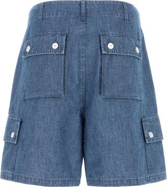 Givenchy Mens Cargo Shorts Blue Cotton