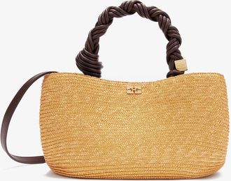 Ganni Italian Straw Small Bou Bag in