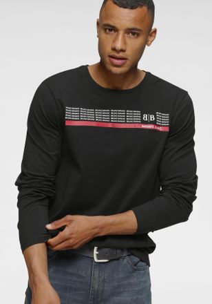 Bruno Banani Langarmshirt schmal geschnitten, mit lässigem und peppigem Aufdruck