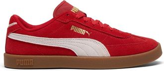 Puma Womens Club Ii Era Suede Lace Up Sneakers Shoes Casual - Red, Red, 4 UK