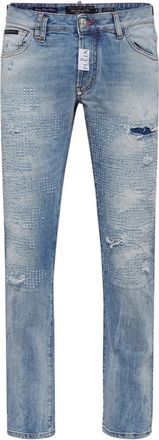 Philipp Plein Denim Broek Super Straight Cut Premium - Heren - Slim Fit Jeans - Blauw - W28 - Denim - Jeans