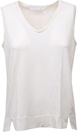 Fabiana Filippi Witte Mouwloze Top - Dames - Tops zonder mouwen - Wit - L - Tops