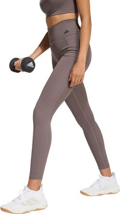 adidas Optime Workout Full Length Leggings in Charcoal at Nordstrom Rack, Size Medium