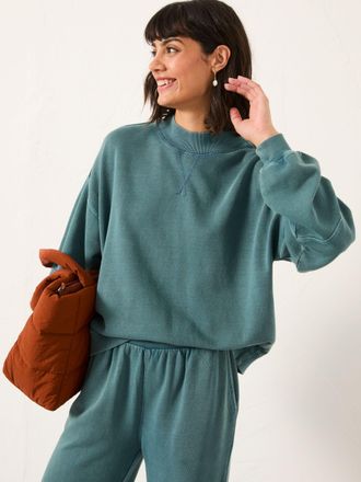 Fat Face FatFace Jule Teal Blue Sweat Top