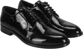 Desa Man Slip-Ons - Patent Leather Upper, Leather Lining, Slip-On, Flat Heel, Breathable | Black - 40