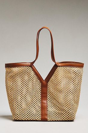 Urban Expression Nadia Raffia Perforated Tote Bag
