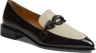 Django & Juliette Elliots Pointed Toe Loafer in Black Vanilla Patent Leather at Nordstrom, Size 36